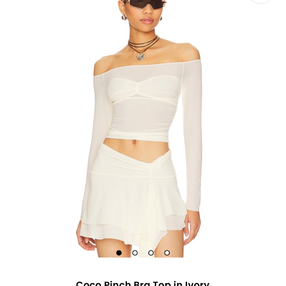 Indah Coco pinch bra top in ivory new